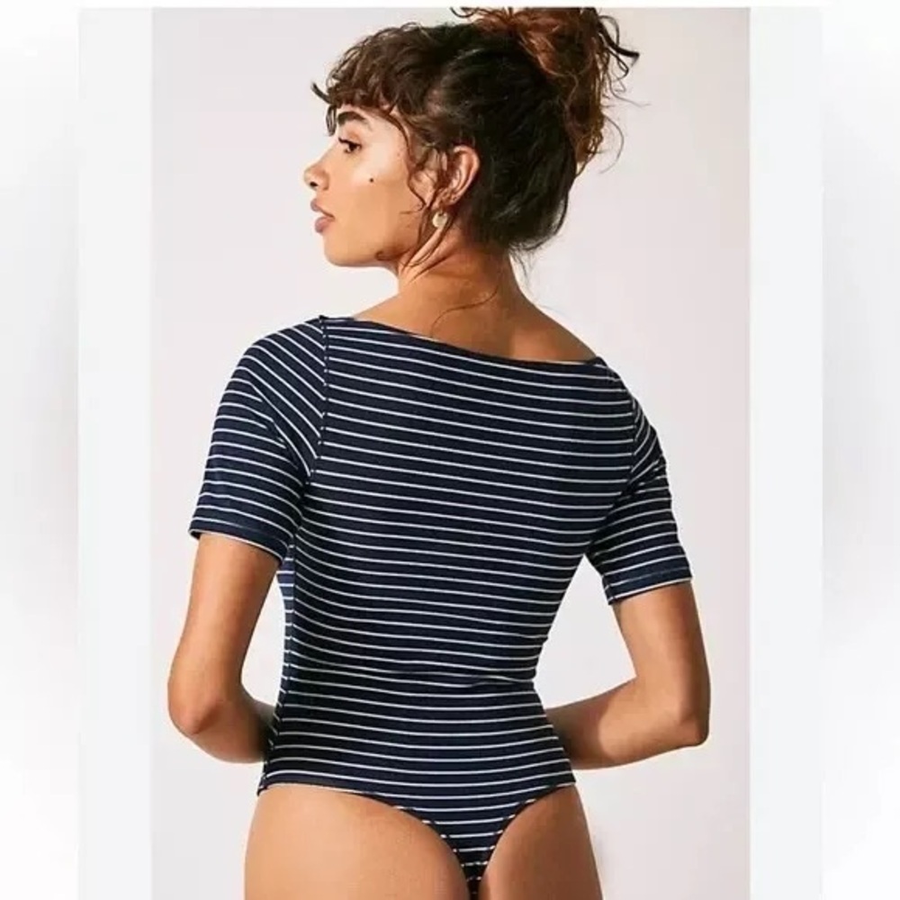 FREE PEOPLE bodysuit. NWOT. size small. Green and blue​​​​​​​​​